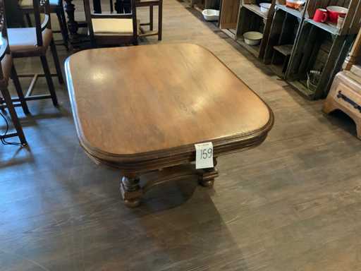 Tavolino da caffè in quercia antica