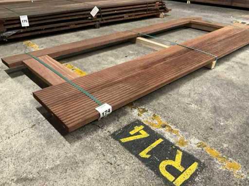 Azobe vlonderdelen 35x190 mm (3x)