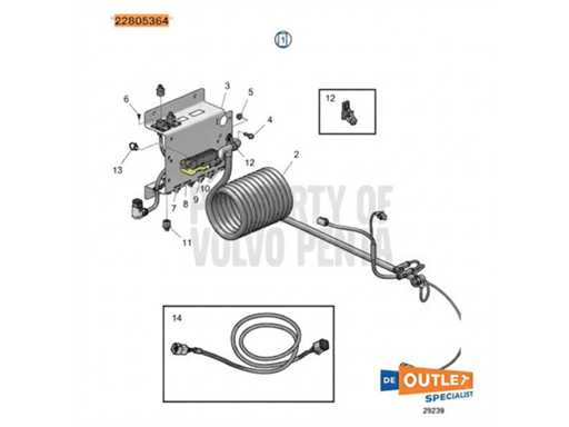 Volvo Penta Getriebekabelbaum für IPS-Motoren – 22805364