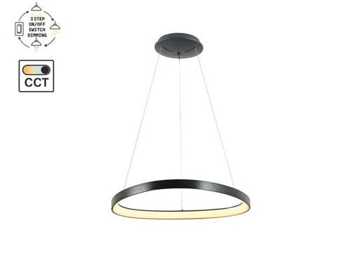 Lampe pendante Auren 62cm 50W LED CCT 3 couleurs et 3 étapes (1x)