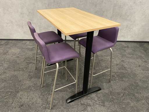 Pedrali/ Steelcase - 4 person bar set 120x70