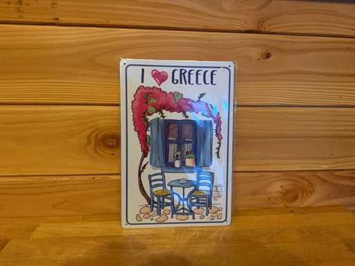 Cartello pubblicitario in metallo