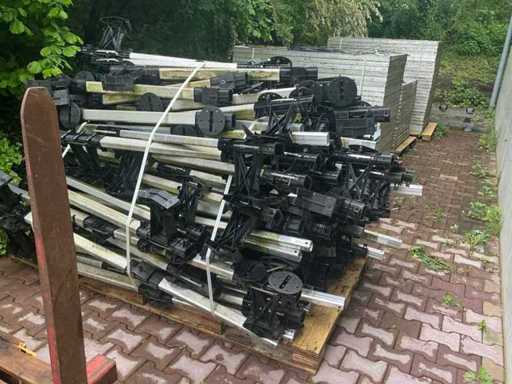 Batch of solar panels with accessories