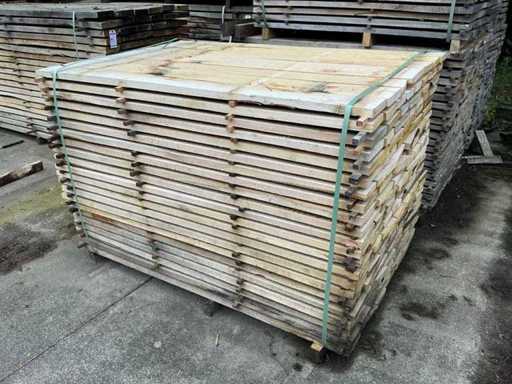 Straight oak planks rustic approximately 0.742 m3