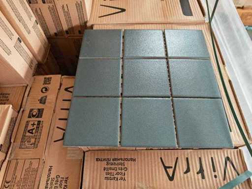 Carrelage en mosaïque Vitra Anthracite 10x10 cm 25 m²