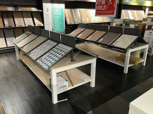 Presentation table with vinyl samples (2x)