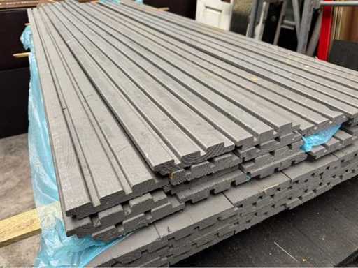 Triple rhombus grijs - 230 cm (40x)