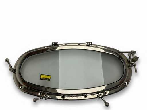 Hublot ovale à ouverture Tempesta T02 500 x 200 mm en acier inoxydable