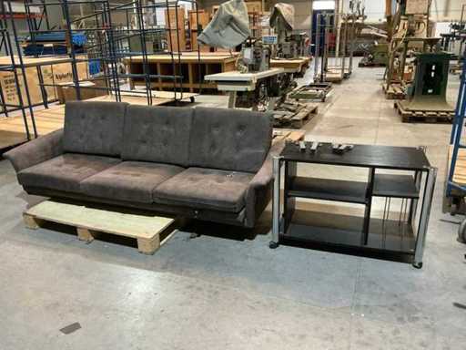 Sofa 3-zit + bijzetkast