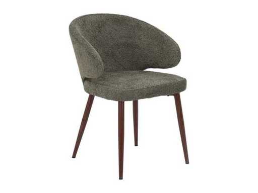 fonQ - Fauteuil de salle à manger Bask - Vert - Fauteuil de salle à manger (6x)