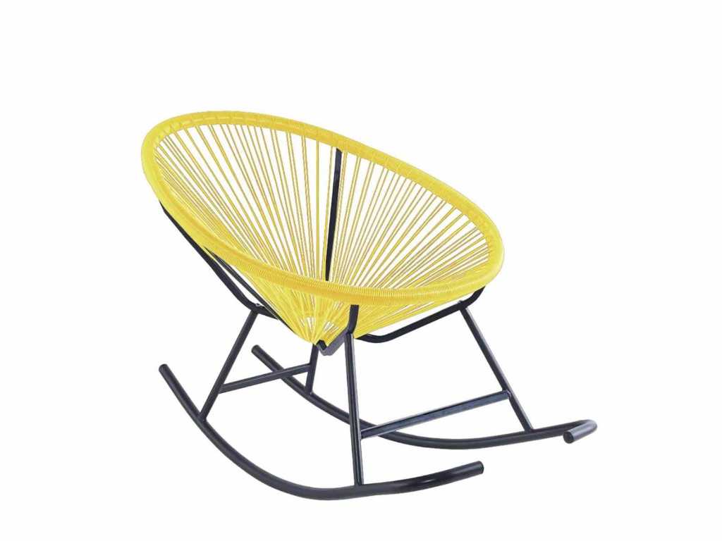 Żółty fotel wypoczynkowy Swing