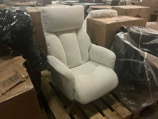 Giga Meubel Jonas Off-White 8824619 Draaibaar Relaxfauteuil