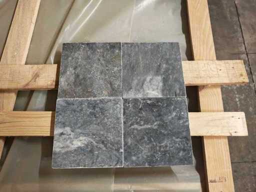 Kamień naturalny, niebieski kamień oszlifowany 20x20x3 cm, płytki 75,6 m²