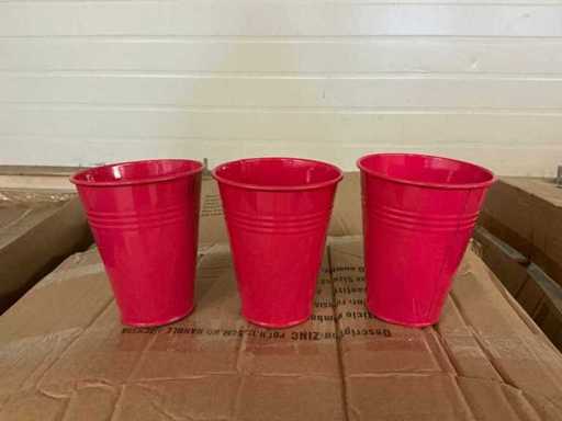 Partij Zinc Potten H12,5cm Fuchsia (3700x)