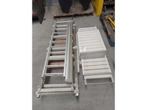 Aluminium planken voor koelkamers met polyethyleen-latten