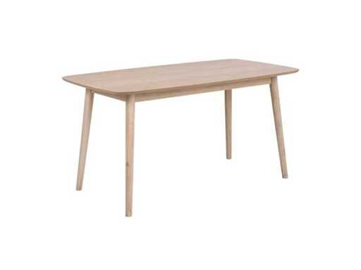 fonQ – podstawowy zaokrąglony stół jadalny 150 x 80 cm – dąb – stół jadalny