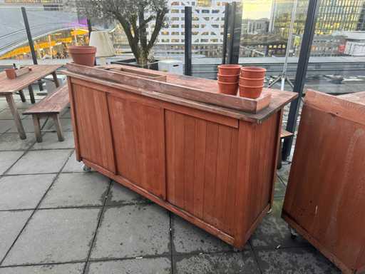 Mobilier mobil din lemn pentru servicii