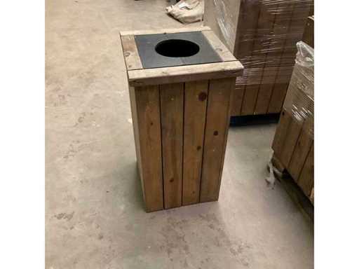 Steigerhouten vuilbakken (10x)