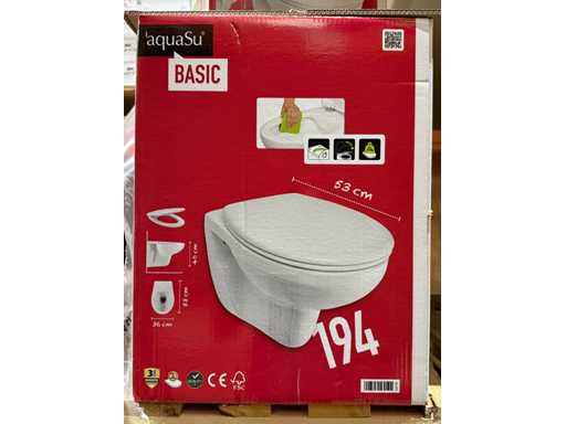 AquaSu - Toalet? suspendat? toalet? complet? cu scaun