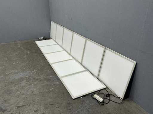 Kwadratowa lampa sufitowa (11x) - 60x60 cm