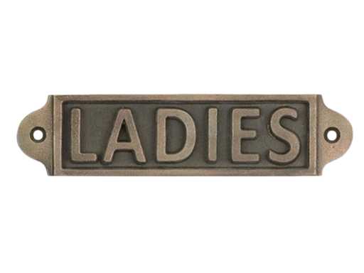 (10x) Toiletbordje “Ladies” koper