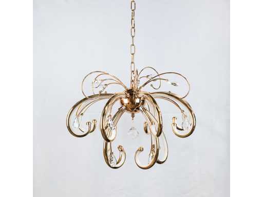 Lustre LED – 6015 (5+10) – Or – 15 Lumières – 90W – 4000K Neutre blanc – Aluminium 