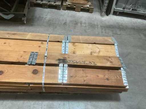 10 piezas Armazón de madera, collar para palés, marco apilable 1200x800mm Plegable para Euro Pallet suelto