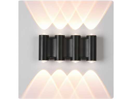 4 x Luce da Parete LED Bidirezionale – 8W – 3500K Bianco Caldo – IP54 – SW-47-4