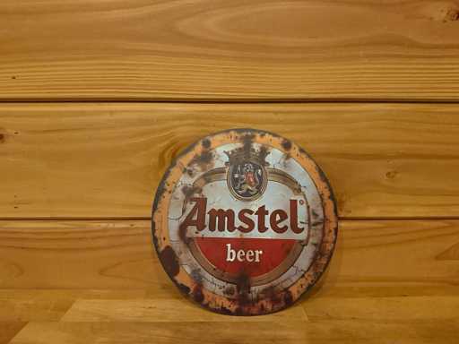 Metal advertising sign round 20cm