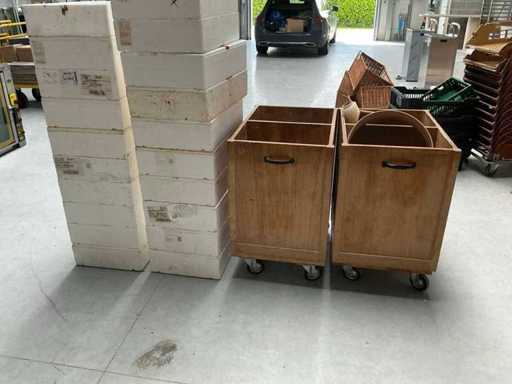 Boîte mobile en bois (2x)