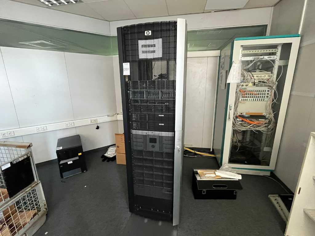 HP Server rack cabinet with equipment