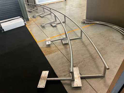 Stainless steel various wall racks (2x)