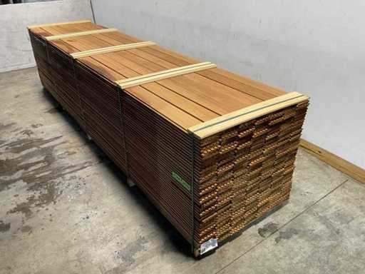 Scândură cu profil de romb Rib5 Ayous ThermoWood 420x13,8x2,1 cm (25x)