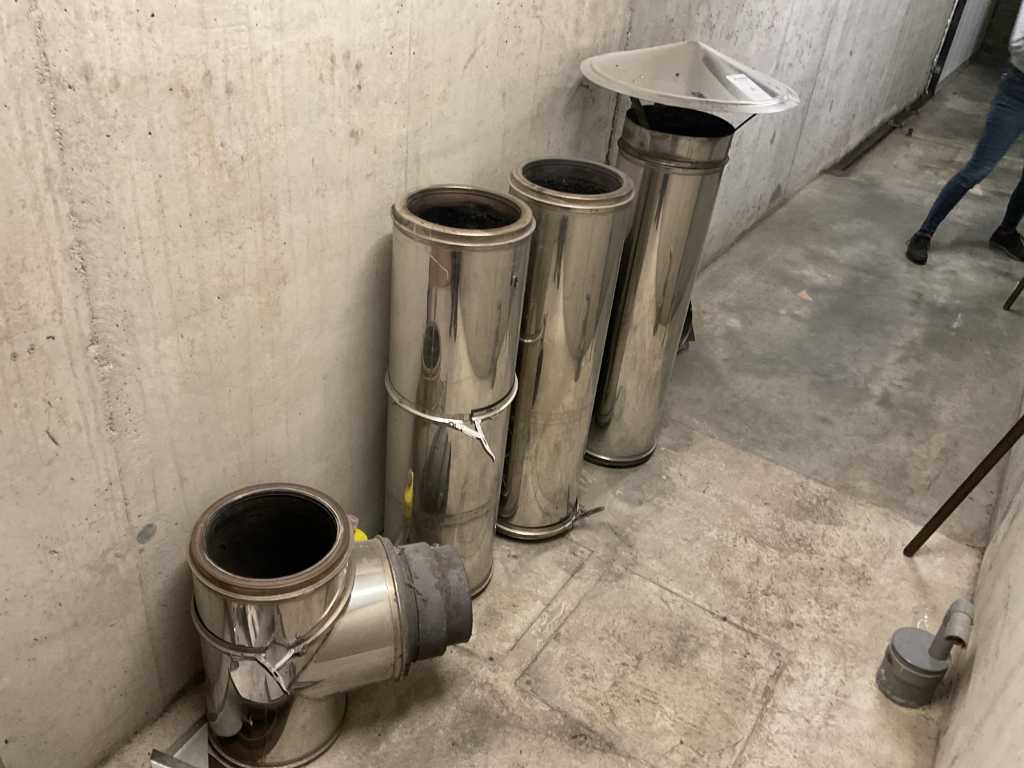 Stainless steel double-walled chimney tube