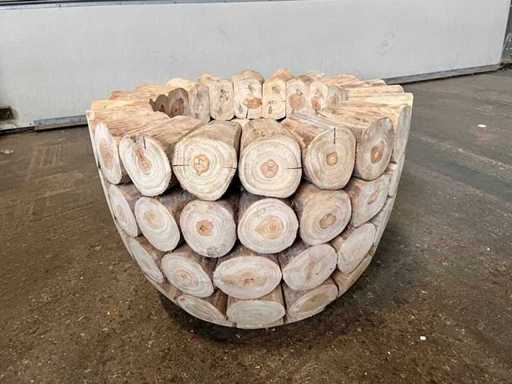 Exklusive Teakvase/-topf 60x45 cm.