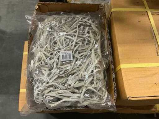 Dużo białych gumek 60x5mm No.22/5, 1kg na worek (80x)