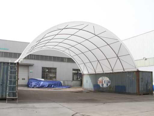 2025 Rhino-Cross-Shelter C2040 - 12x6x2 m Tenda di stoccaggio / Riparo di stoccaggio tra 2 container