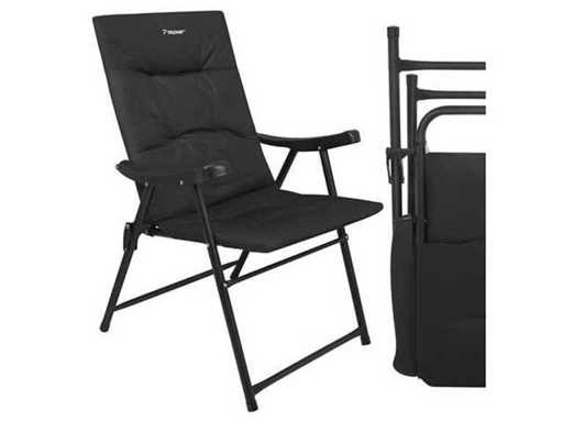 Camping Chair Foldable - Camping Chair with High Backrest - Folding Chair for Camping and Beach - Incl. Carrying Bag - Folding Chair Outdoor
