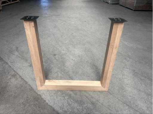 2x Houten U-onderstel 80x80