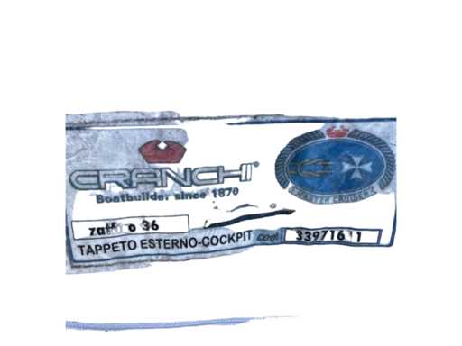 Cranchi Zaffiro 36 blau beschichtetes Cockpit rutschfest Teppich original - 33971611