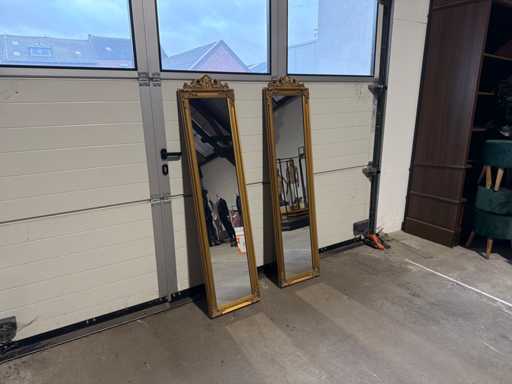 Spiegel met kunststof lijst (2x)