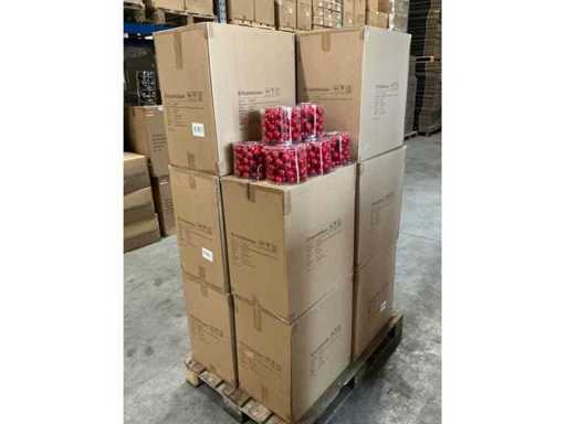 Partij christmassball wire 3x30mm 24tf pearl red (272 verpakkingen)