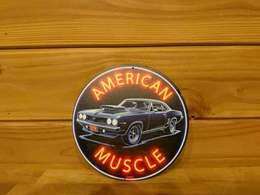 Metal advertising sign round 20cm