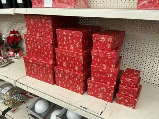 Charge von Weihnachtsverpackungsboxen. (13-fach)