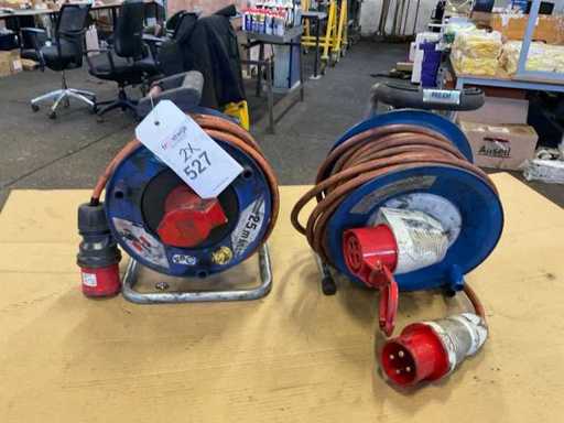 Enrouleur de câble de rallonge de courant d’alimentation (2x)