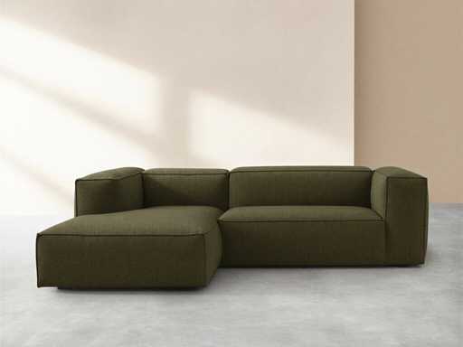 Mira Short Loop Stof Linkerhoek Sofa - Sparrengroen