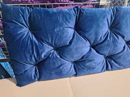 2 cushions for a garden bench - Blue - Green
