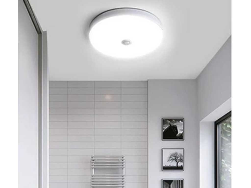 10 x Ceiling light (round) with sensor -20W - 6500K Cold white