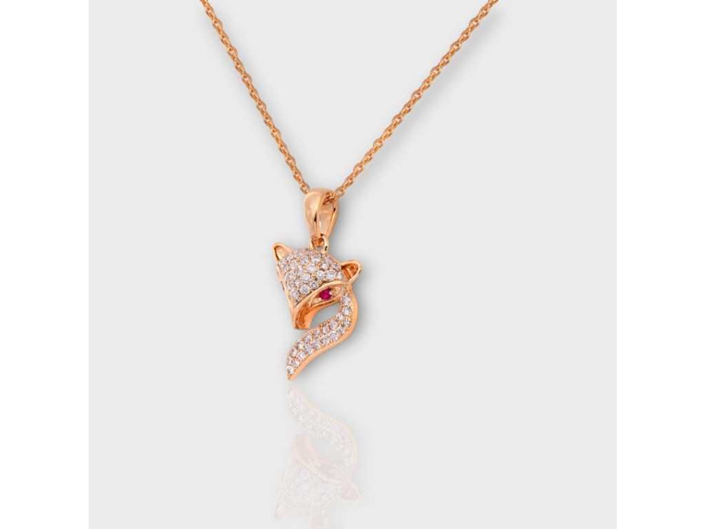 Luxury Design Pendant Very Rare Natural Pink Diamond 0.36 carat