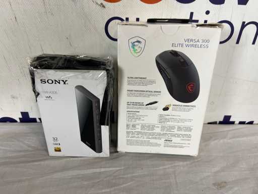 MSI VERSA 300 ELITE WIRELESS - Souris de jeu + Sony Walkman NW-A307